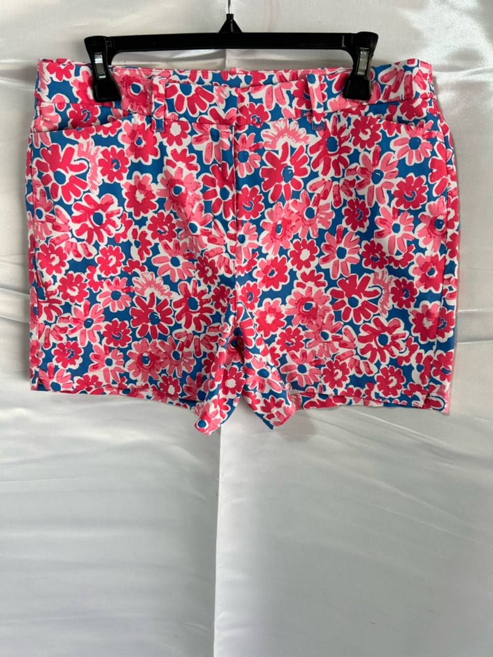 Pro Tour Golf Shorts CoolPlay Blue Pink Floral Print UPF 50 | Women’s Size 10
